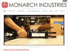 Tablet Screenshot of monarchindustries.com